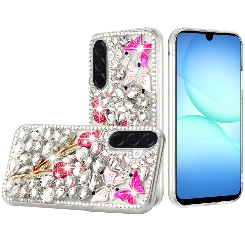 for samsung a17 5g full diamond with ornaments case cover crystal exquisite garden