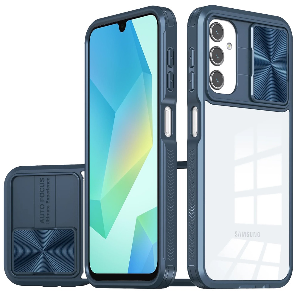 for samsung a16 5g fusion transparent clear hybrid case cover blue