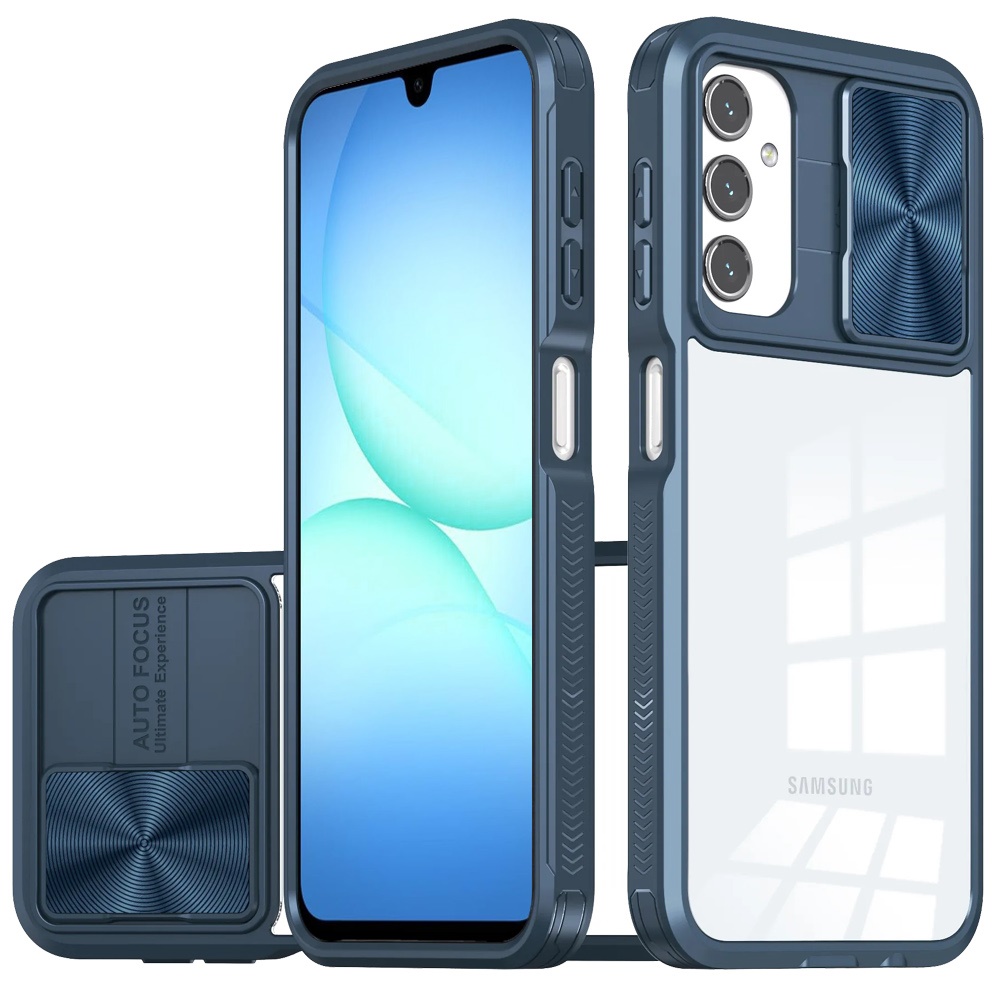 for samsung a17 5g fusion transparent clear hybrid case cover blue