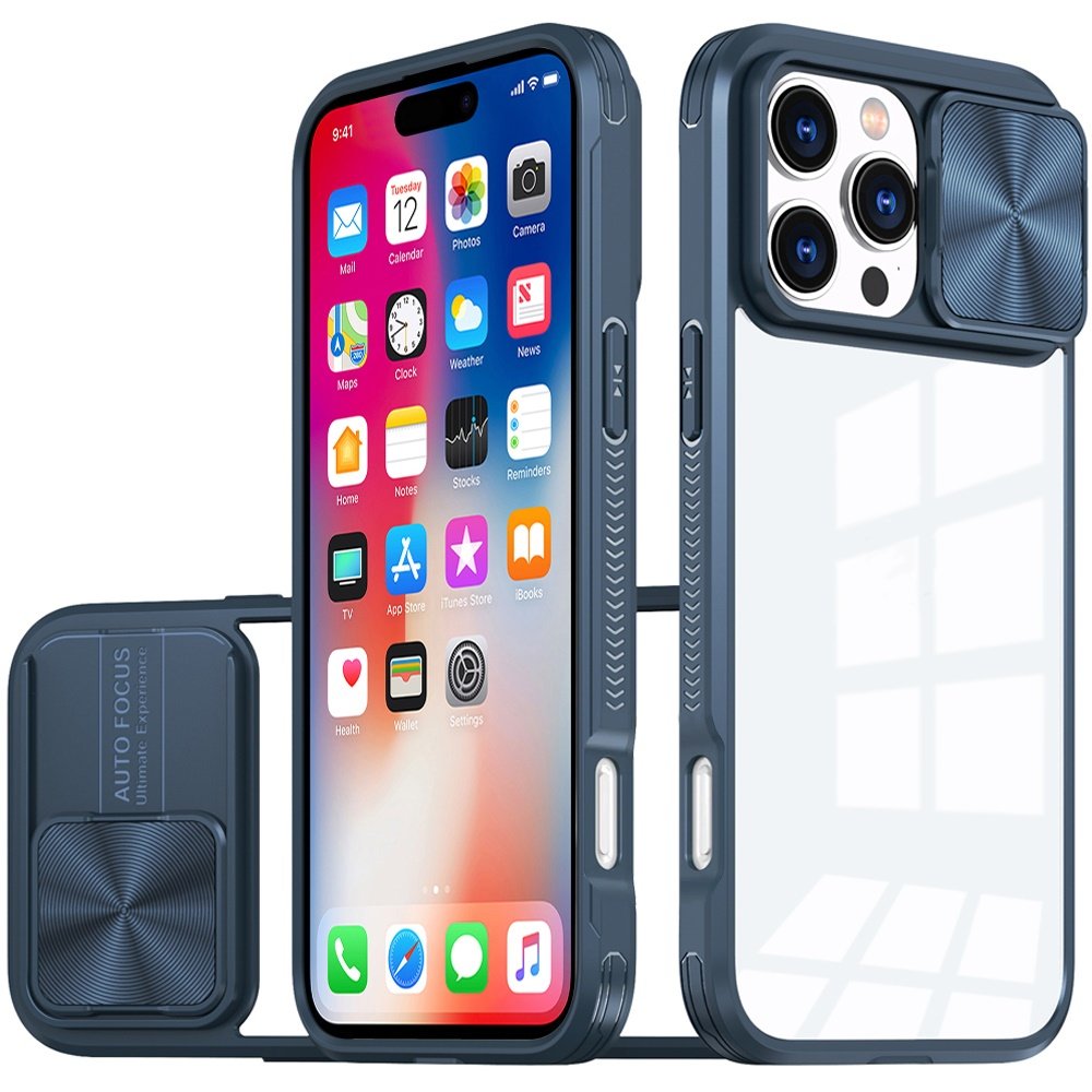 for iphone 16 pro 6.3 inch fusion transparent clear hybrid case cover blue