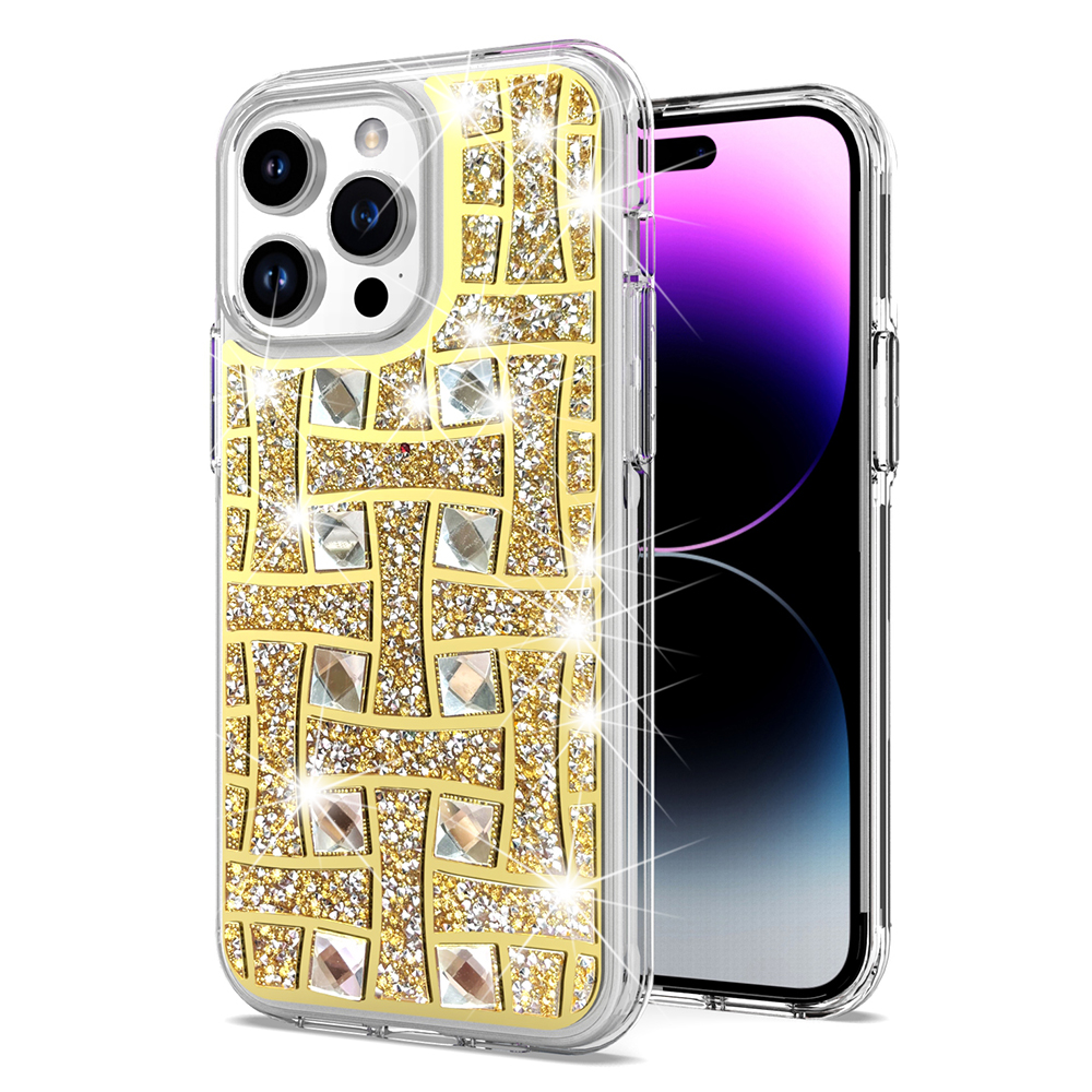 for iphone 15 pro bling hybrid case cover i