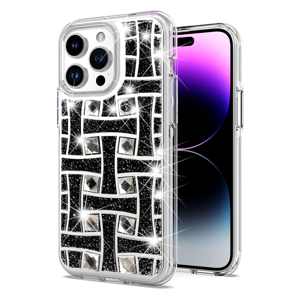 for iphone 15 pro bling hybrid case cover j