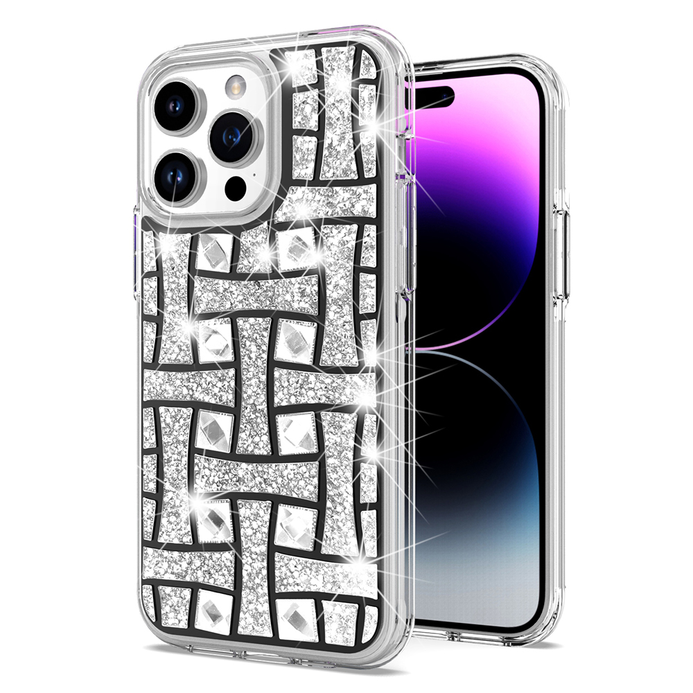 for iphone 15 pro bling hybrid case cover k