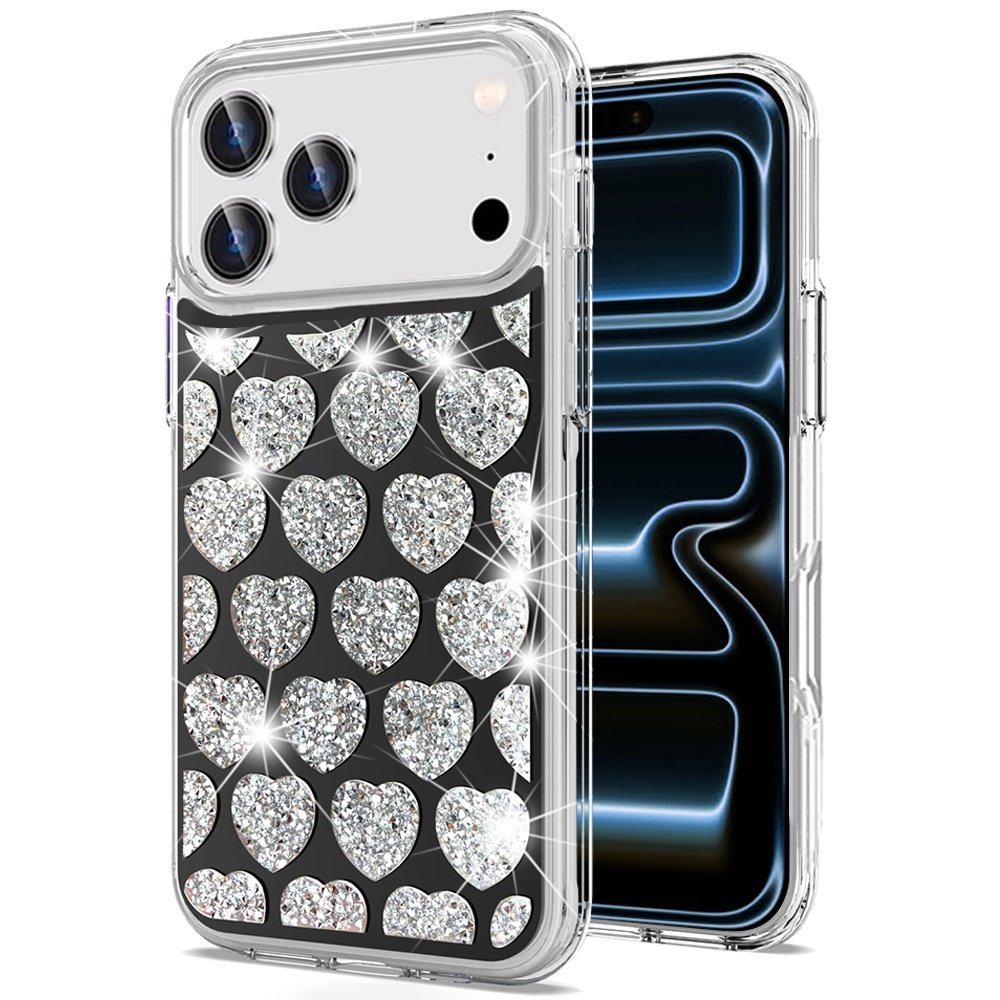 for iphone 17 pro max bling hybrid case cover h