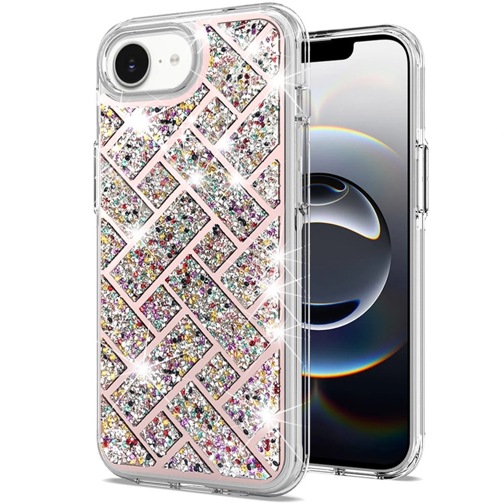 for iphone 17e / 16e / se4 bling hybrid case cover c