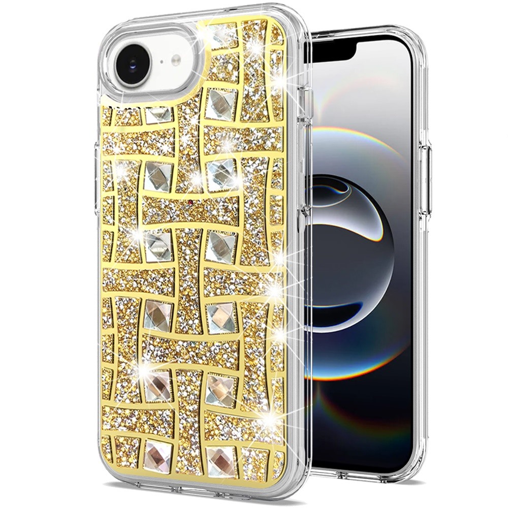 for iphone 17e / 16e / se4 bling hybrid case cover i