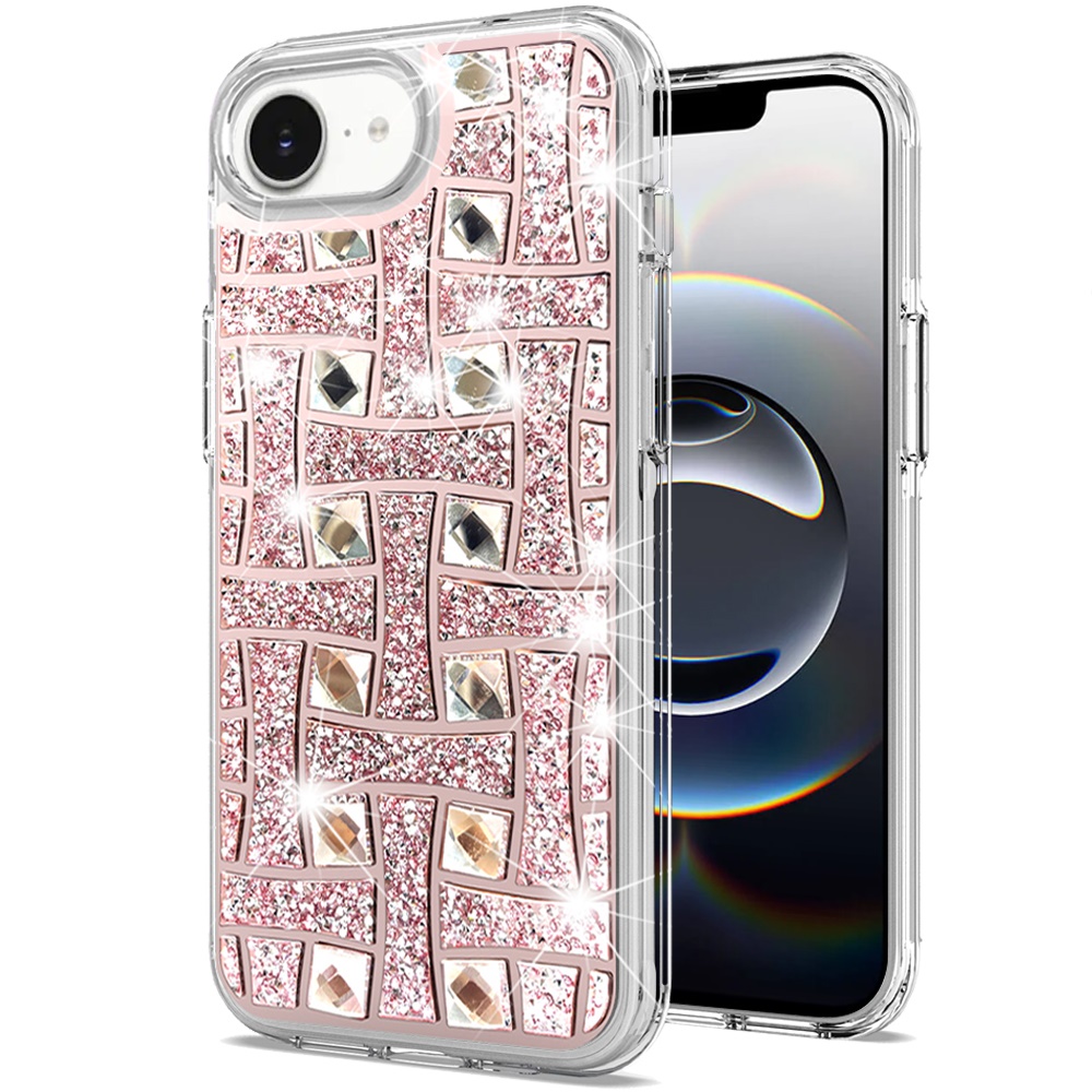 for iphone 17e / 16e / se4 bling hybrid case cover l