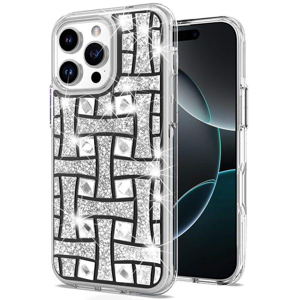 for iphone 16 pro 6.3 inch bling hybrid case cover k