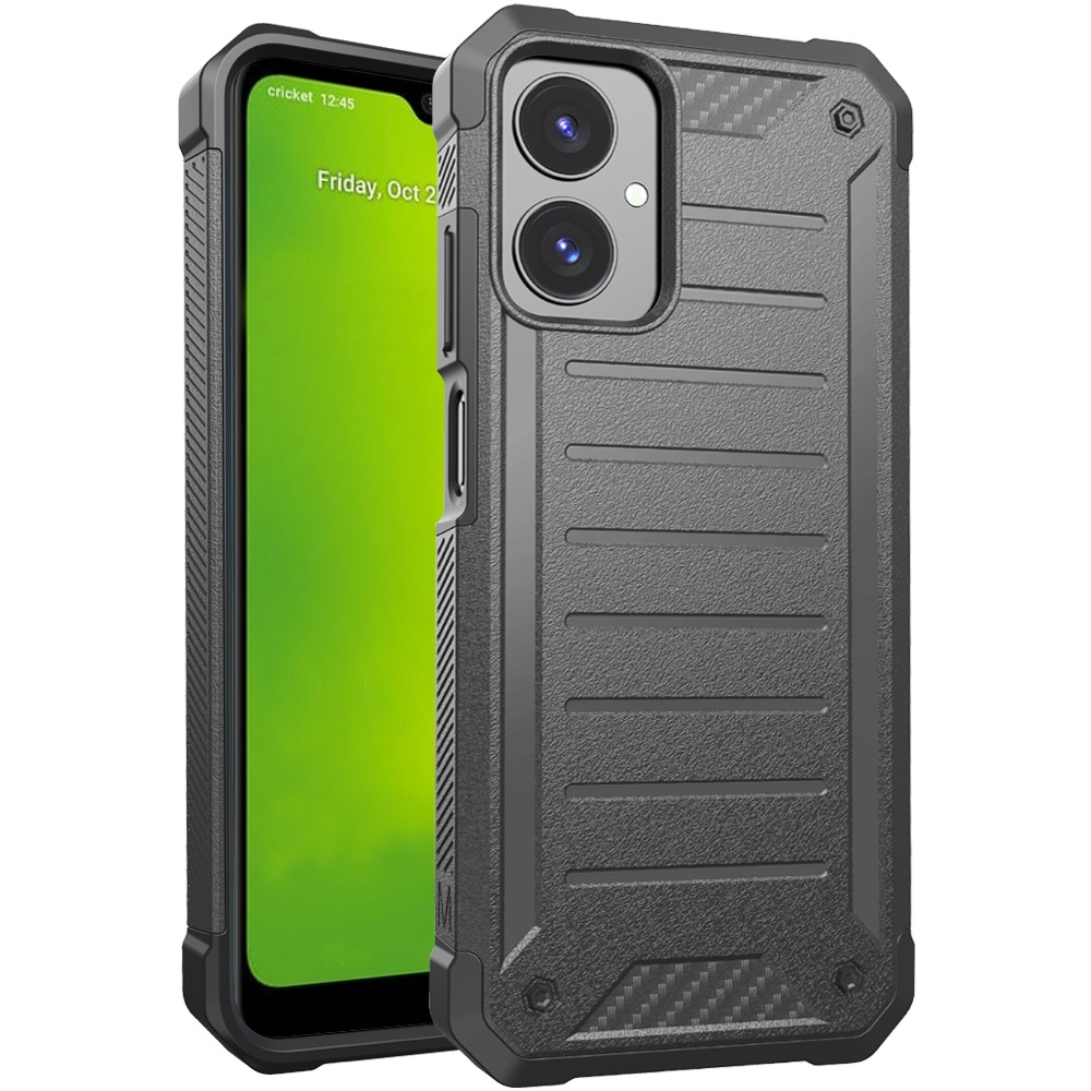 for cricket icon 2026 (new regular version) premium tough lined design hybrid case cover charcoal grey