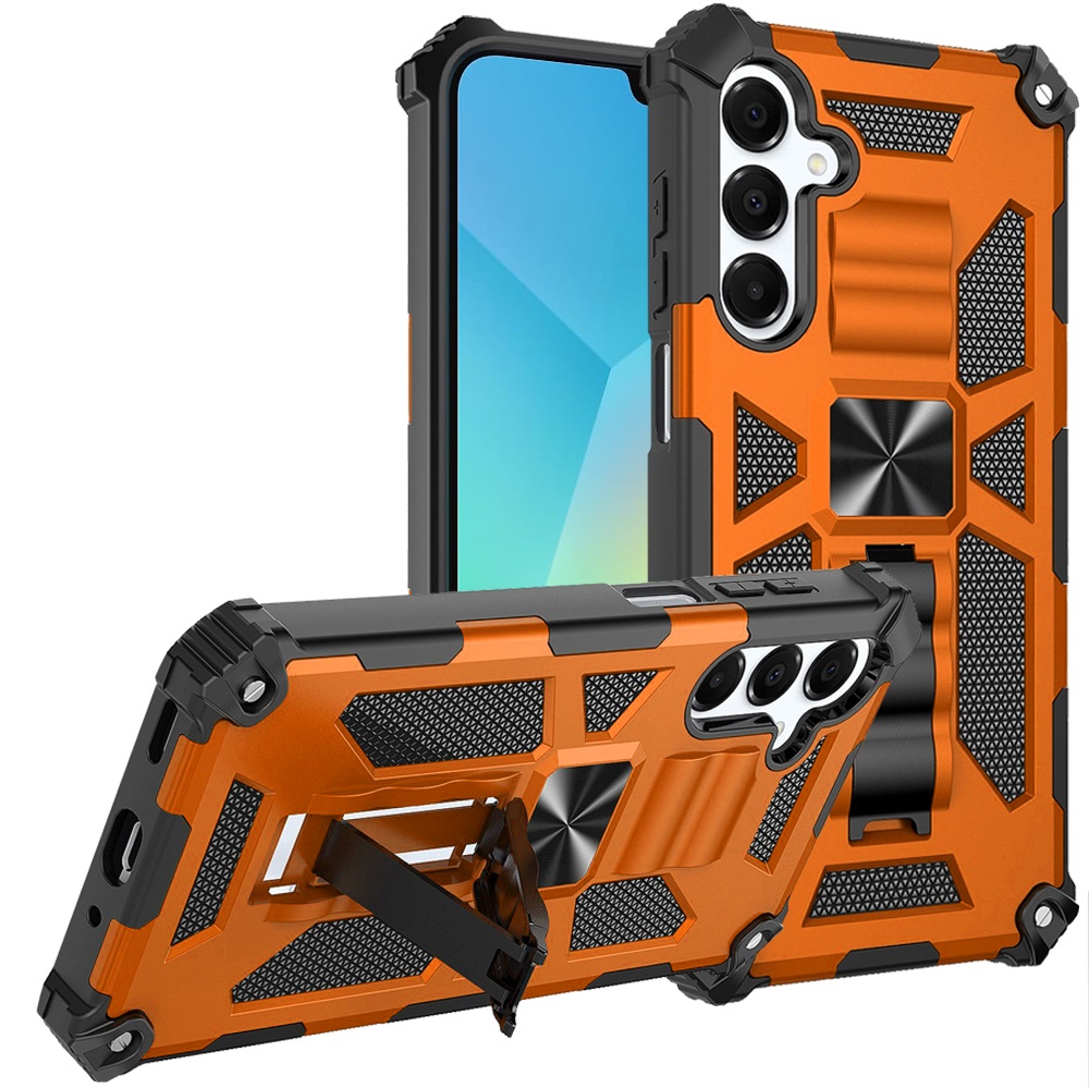 for samsung a16 5g machine design hybrid with kickstand cosmic orange
