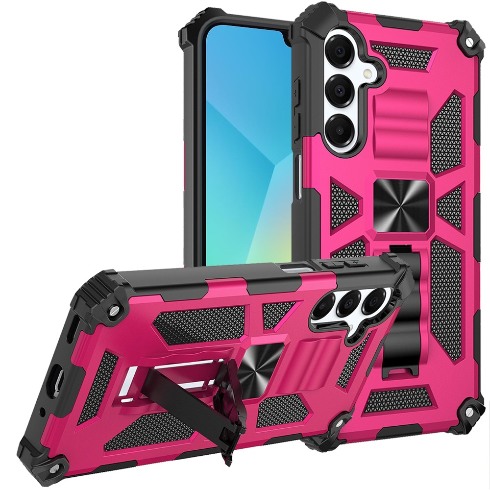 for samsung a16 5g machine design hybrid with kickstand hot pink