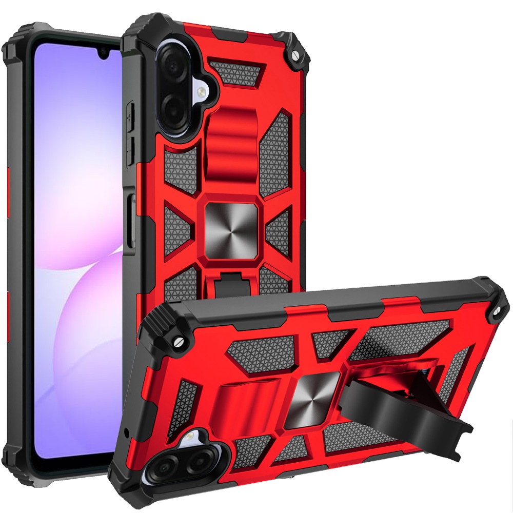 for samsung galaxy a07 machine design hybrid with kickstand red