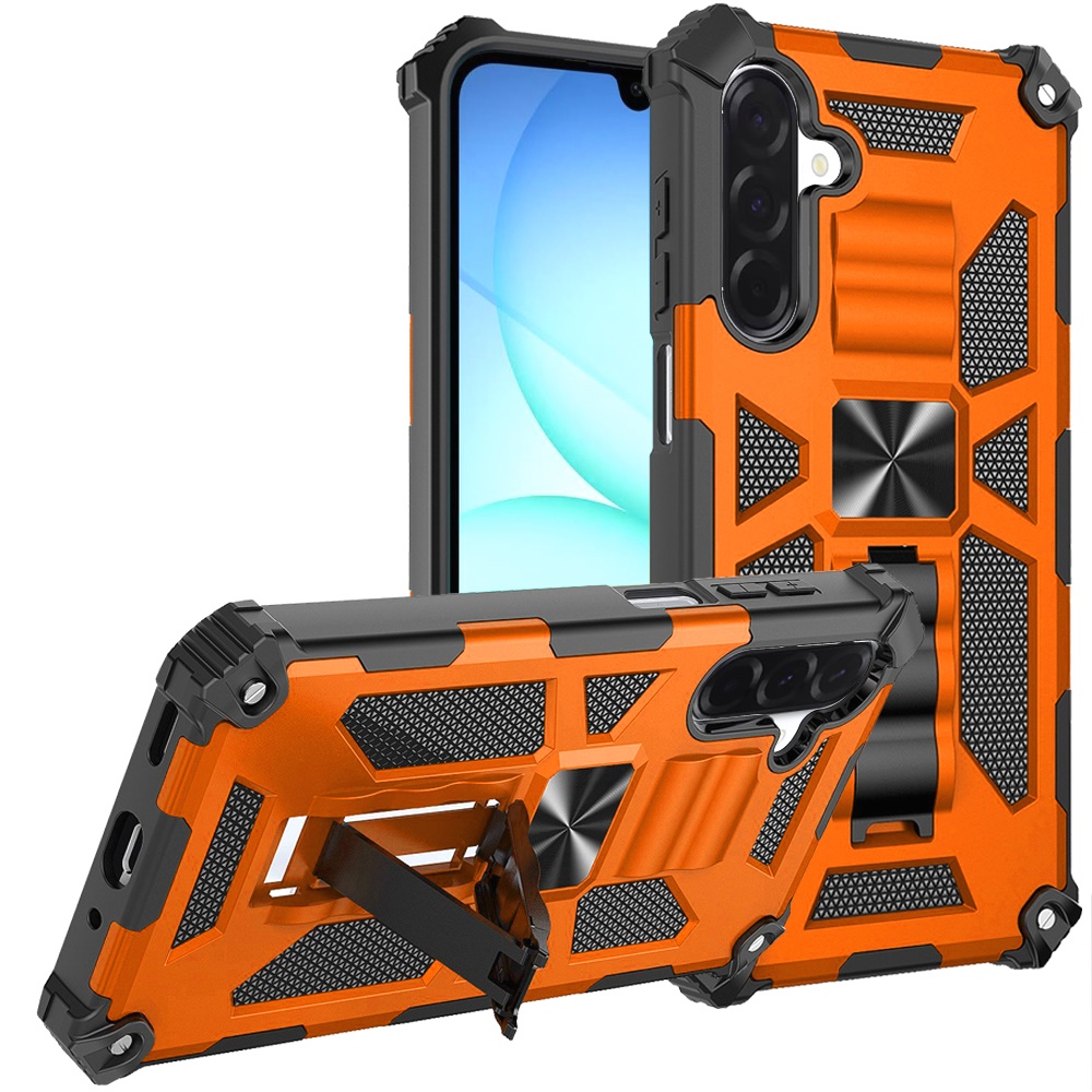 for samsung a17 5g machine design hybrid with kickstand cosmic orange
