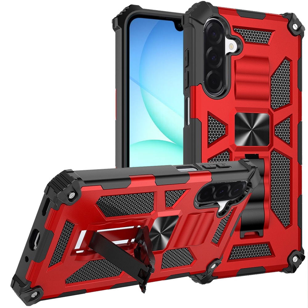 for samsung a17 5g machine design hybrid with kickstand red