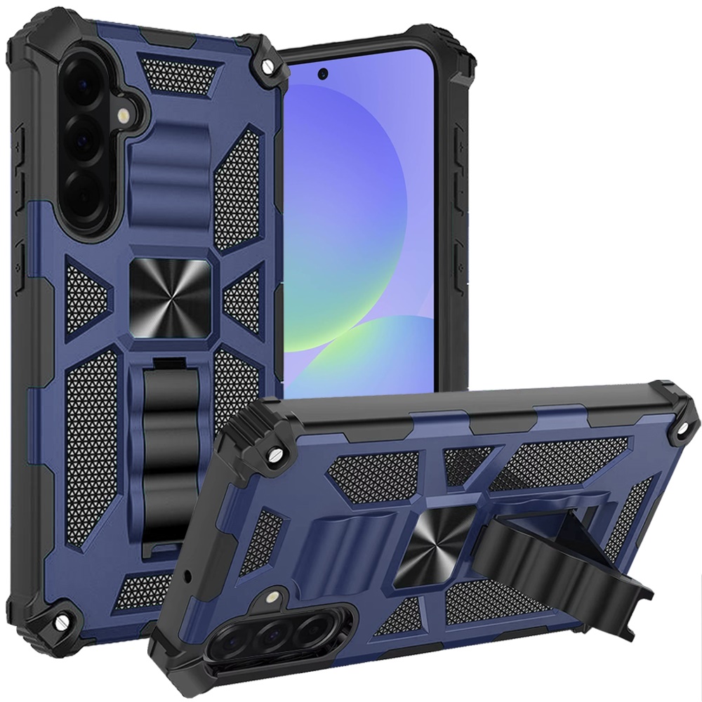 for samsung galaxy a37 machine design hybrid with kickstand dark blue