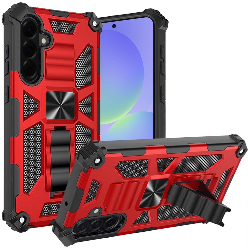 for samsung galaxy a37 machine design hybrid with kickstand red