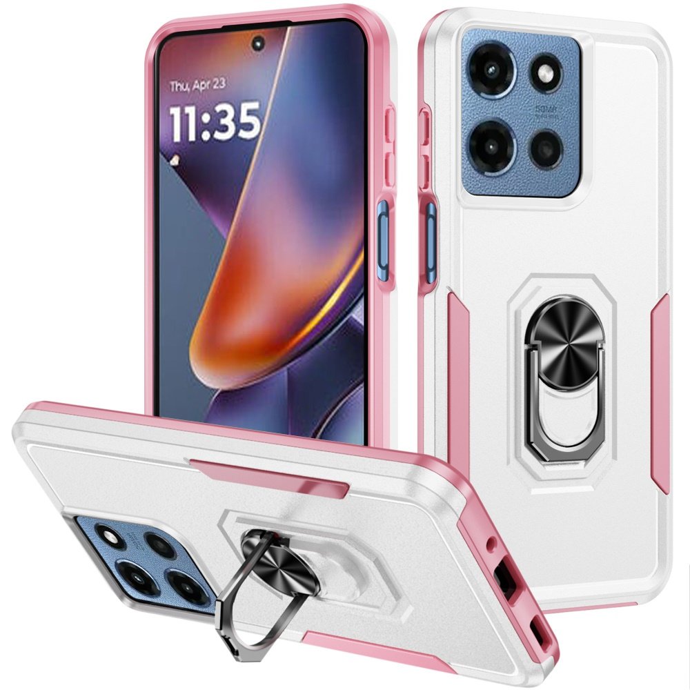 for moto g 5g 2025/2026 g play 2026 tough hybrid with ring stand case white