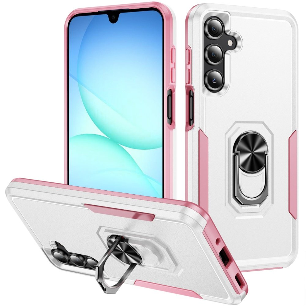 for samsung a17 5g tough hybrid with ring stand case white