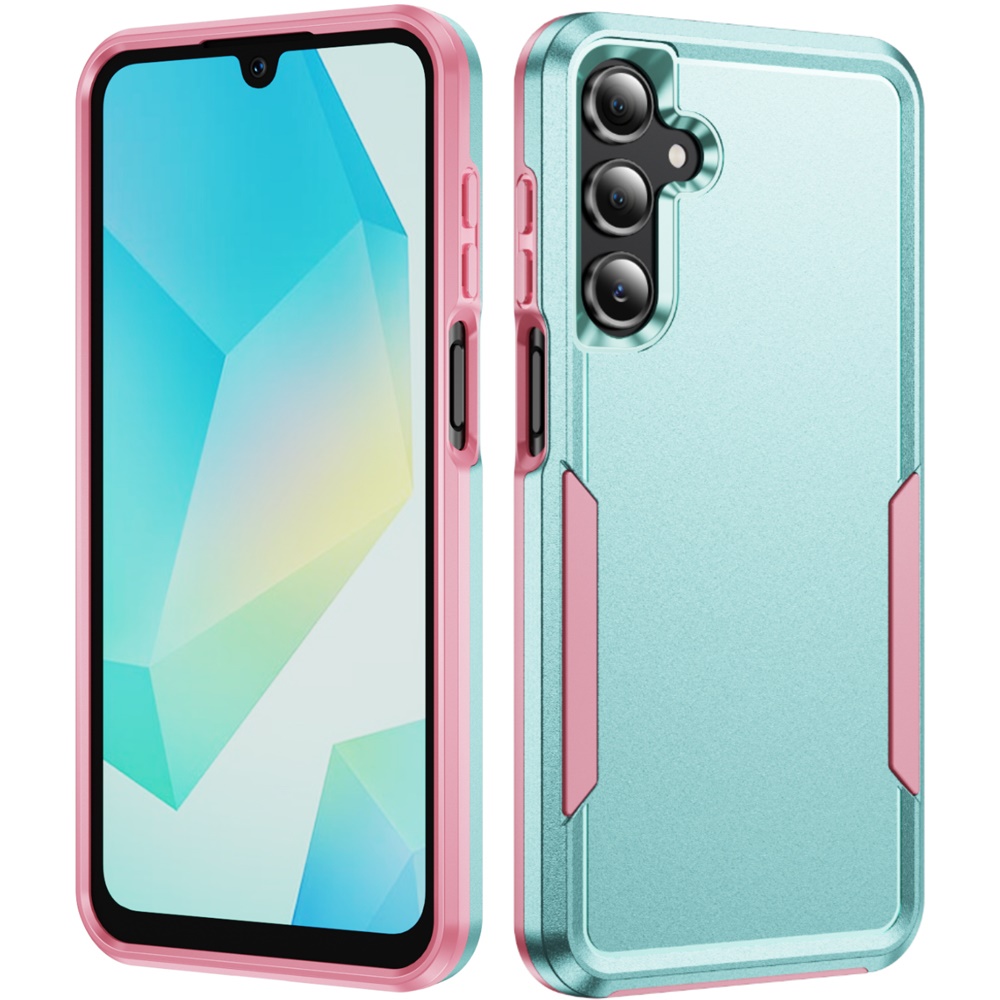for samsung a16 5g tough hybrid case teal/pink