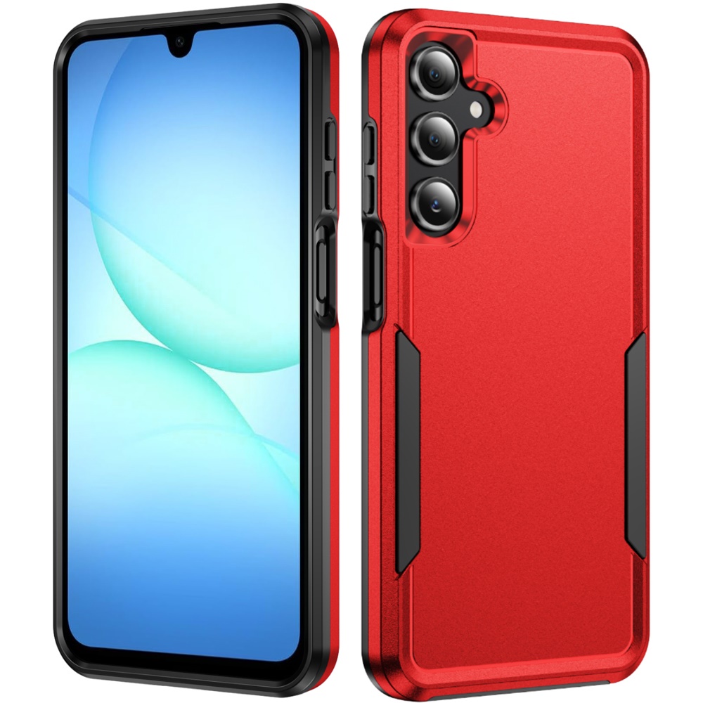 for samsung a17 5g tough hybrid case red