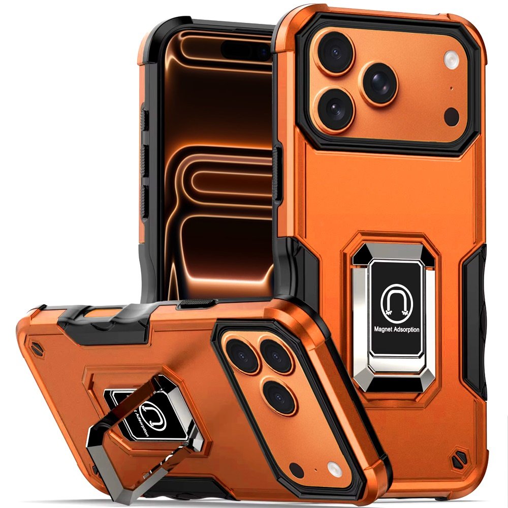 for iphone 17 pro max optimum magnetic ring stand hybrid case cover cosmic orange