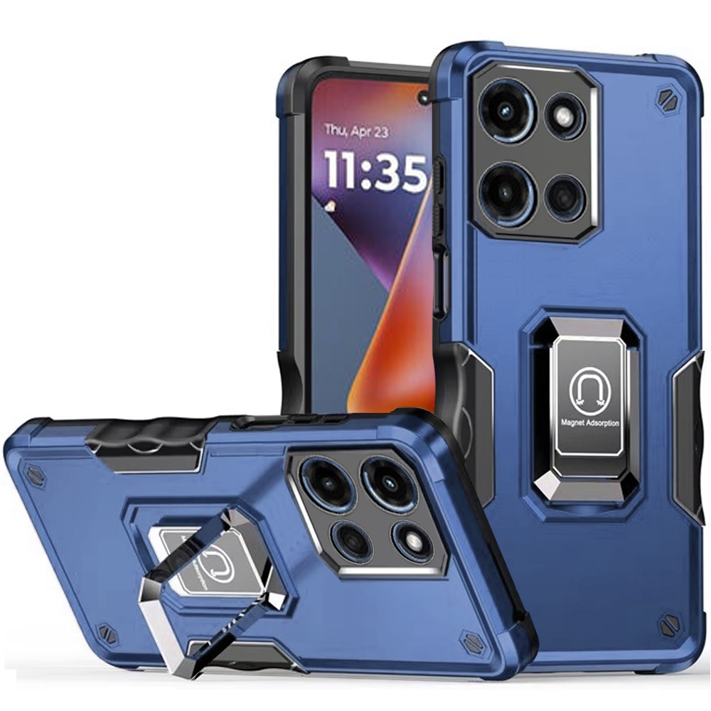 for moto g 5g 2025/2026 g play 2026 optimum magnetic ring stand hybrid case cover blue