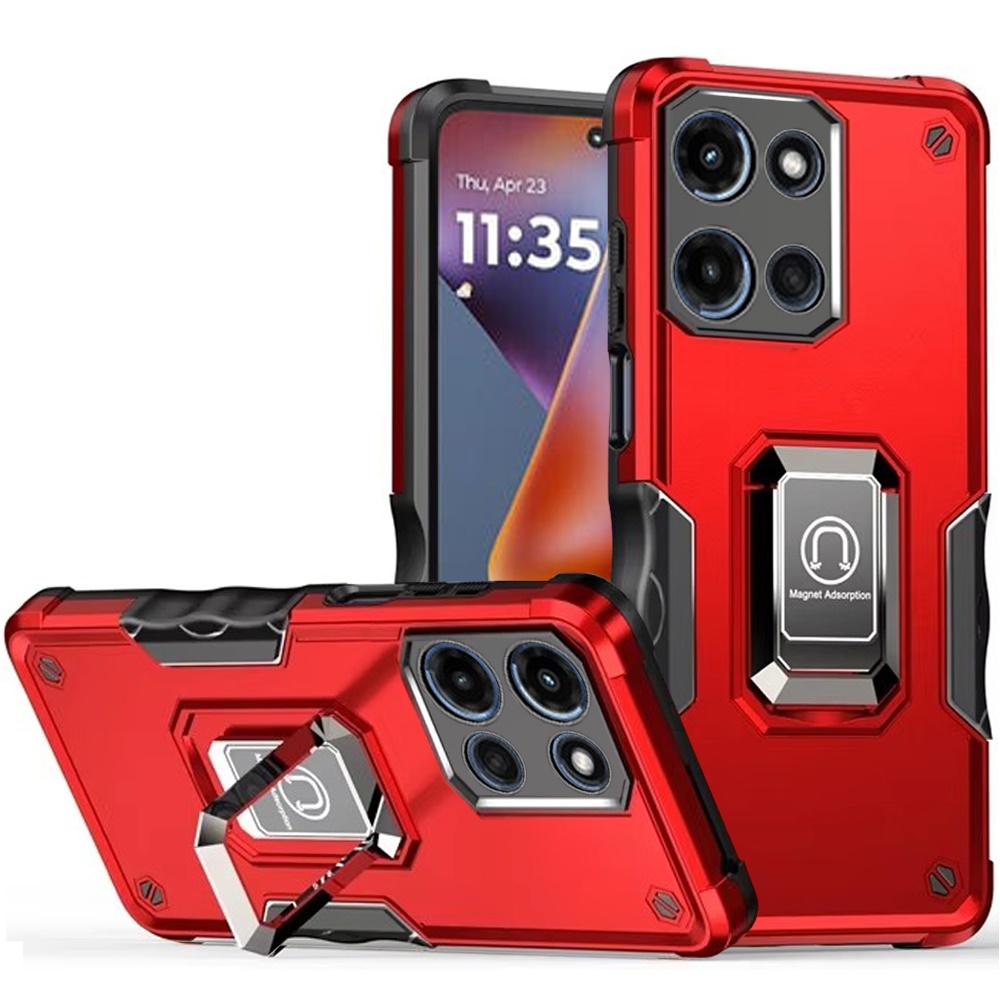 for moto g 5g 2025/2026 g play 2026 optimum magnetic ring stand hybrid case cover red