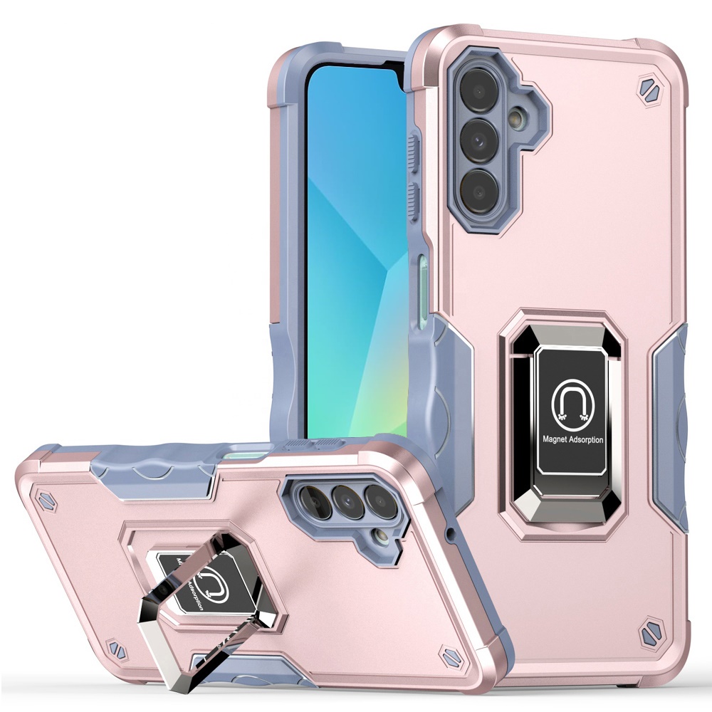 for samsung a16 5g optimum magnetic ring stand hybrid case cover rose gold