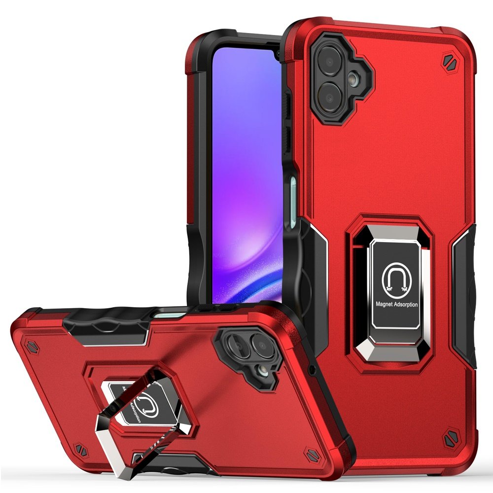 for samsung a06 optimum magnetic ring stand hybrid red