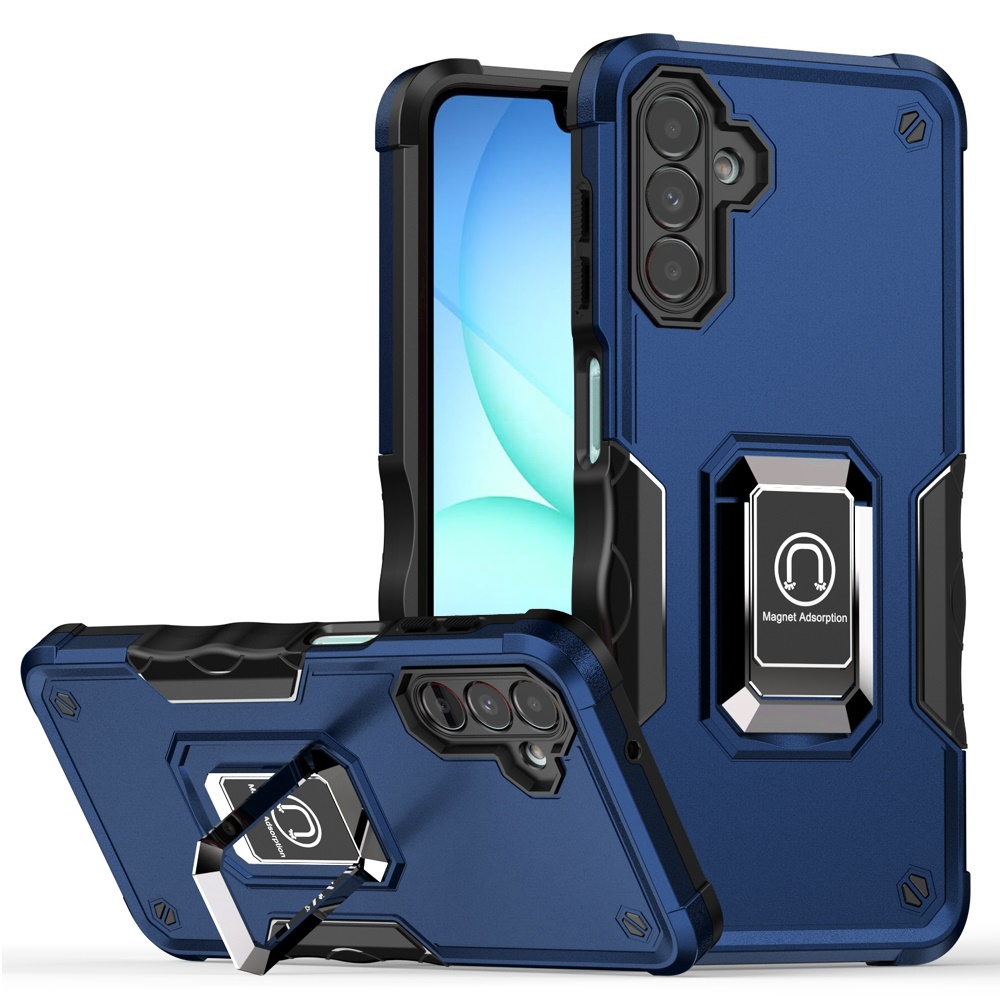 for samsung a17 5g optimum magnetic ring stand hybrid case cover blue