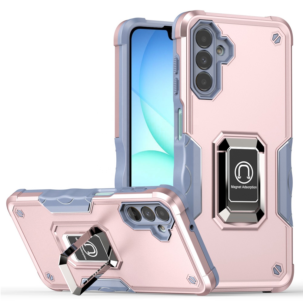 for samsung a17 5g optimum magnetic ring stand hybrid case cover rose gold