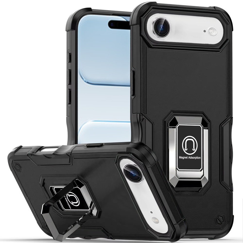 for iphone 17 air optimum magnetic ring stand hybrid case cover black