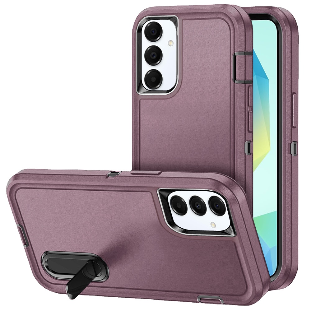 for samsung a16 5g peak 3in1 toughest hybrid with stand cover case burgundy/black