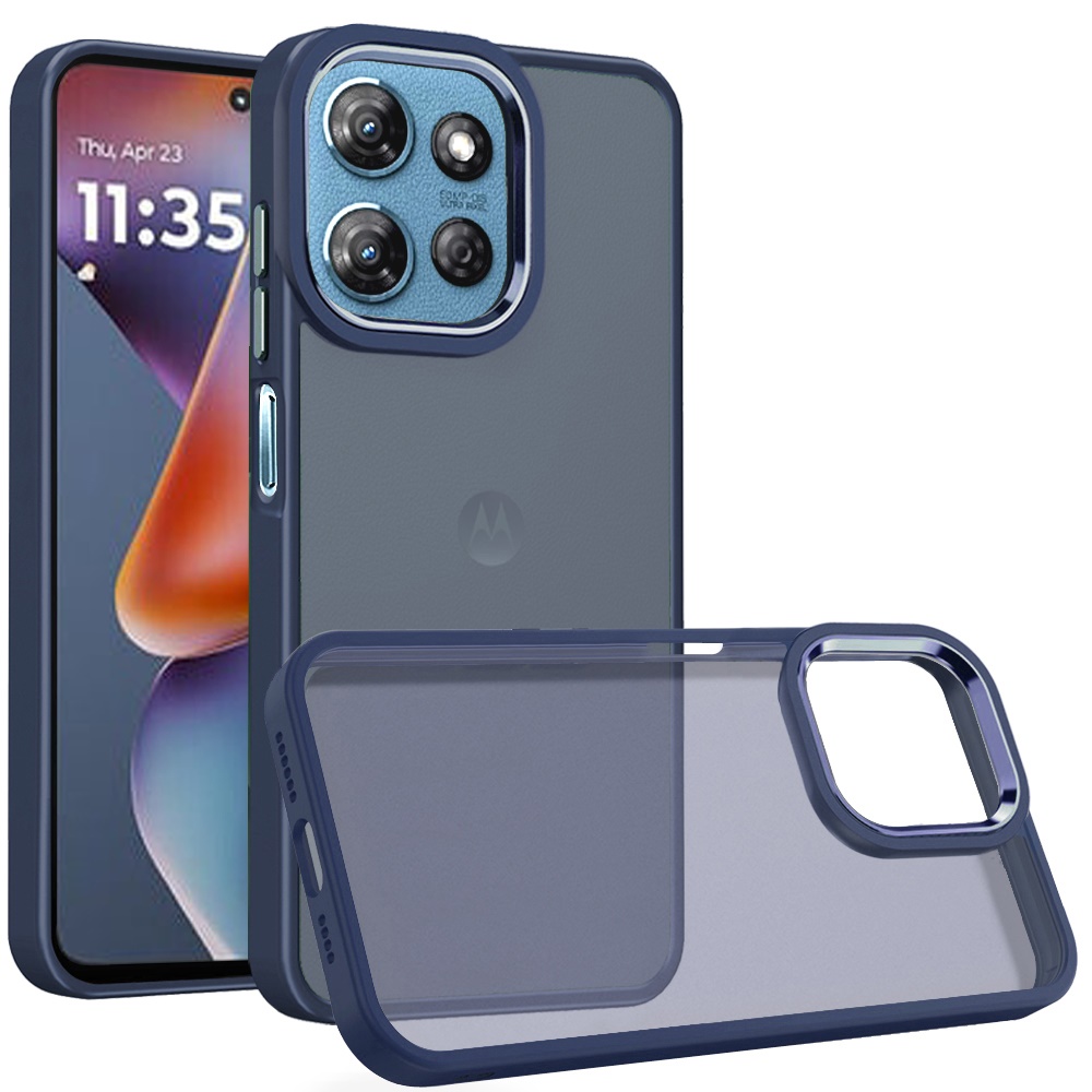 for moto g 5g 2025/2026 g play 2026 polished oil thick acrylic metal button hybrid case cover dark blue