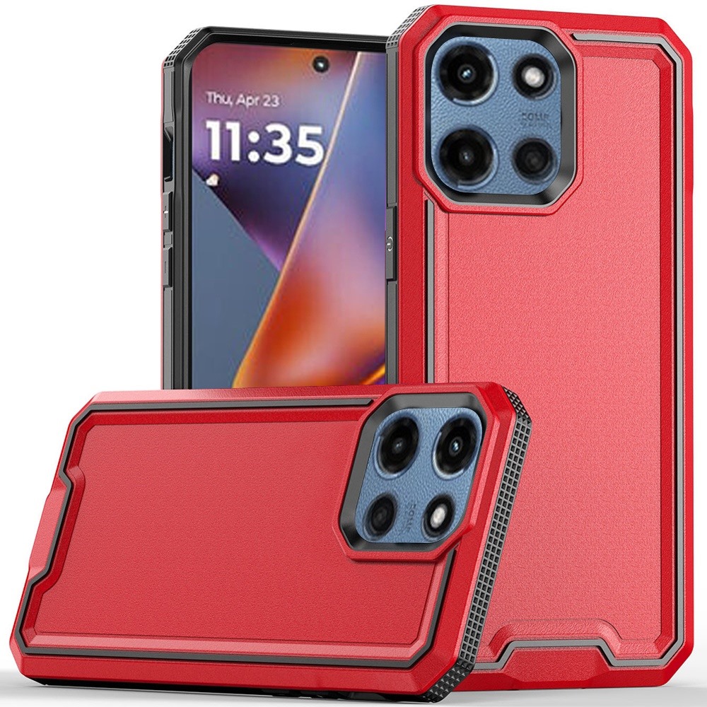 for moto g 5g 2025/2026 g play 2026 rank tough strong modern fused hybrid case cover red