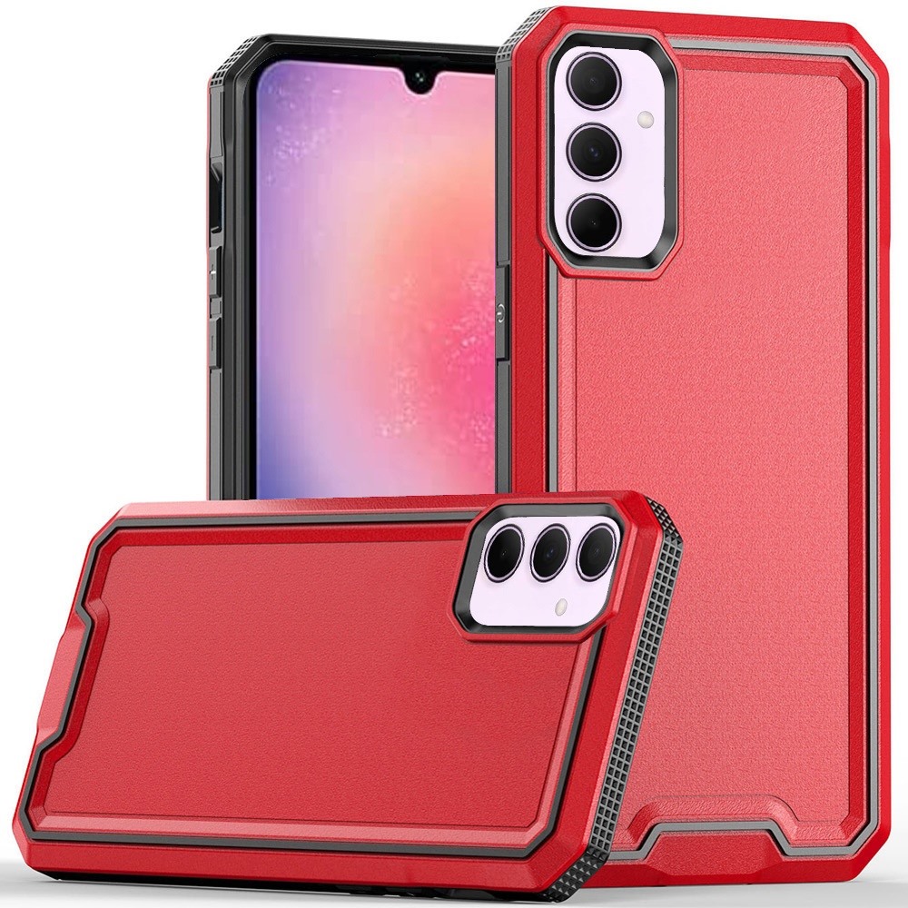 for samsung galaxy a26 rank tough strong modern fused hybrid case cover red