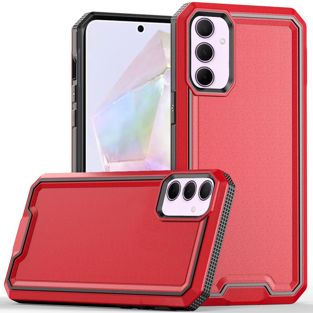 for samsung galaxy a36 / a56 rank tough strong modern fused hybrid case cover red
