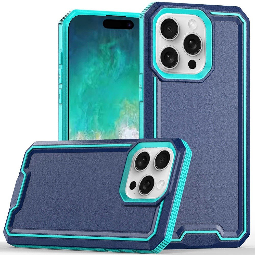 for iphone 16 pro max 6.9 inch rank tough strong modern fused hybrid case cover blue
