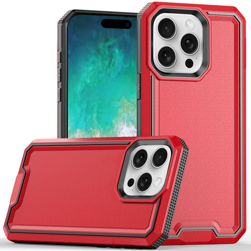 for iphone 16 pro max 6.9 inch rank tough strong modern fused hybrid case cover red