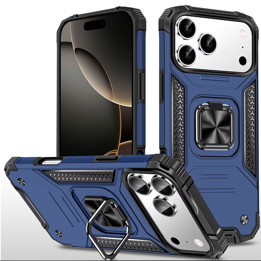 for iphone 17 pro max robust magnetic kickstand hybrid case cover blue