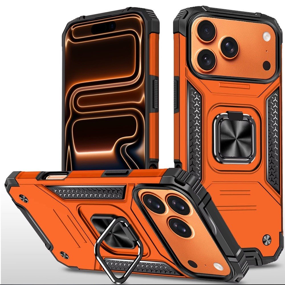 for iphone 17 pro robust magnetic kickstand hybrid case cover cosmic orange