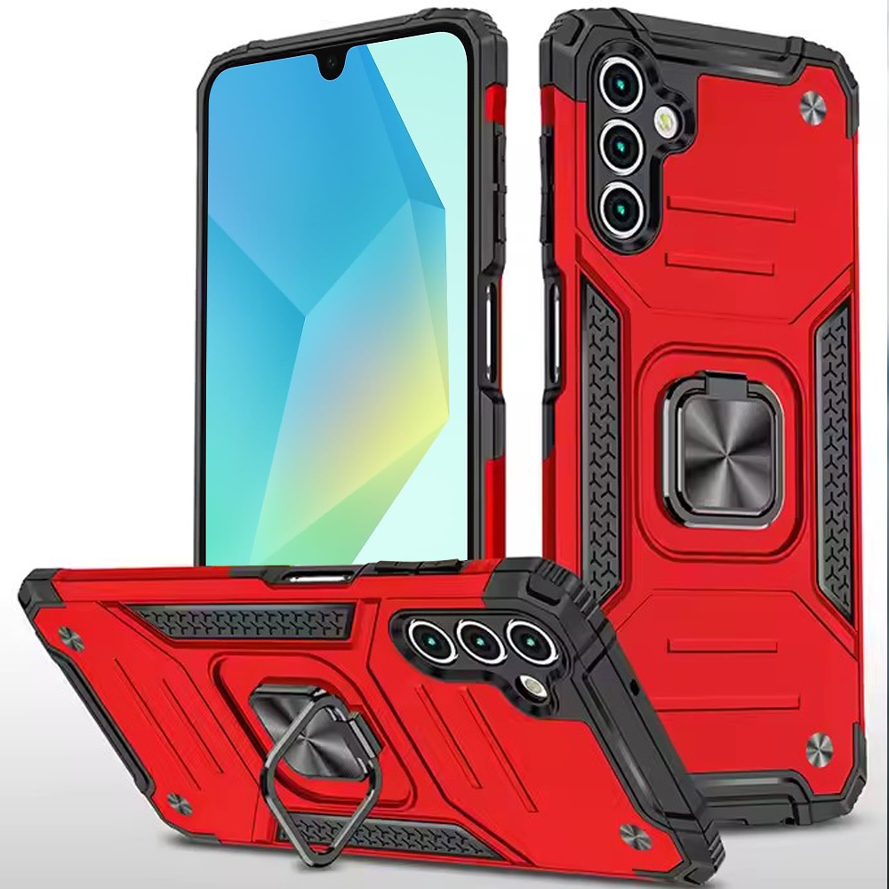 for samsung a16 5g robust magnetic kickstand hybrid case cover red