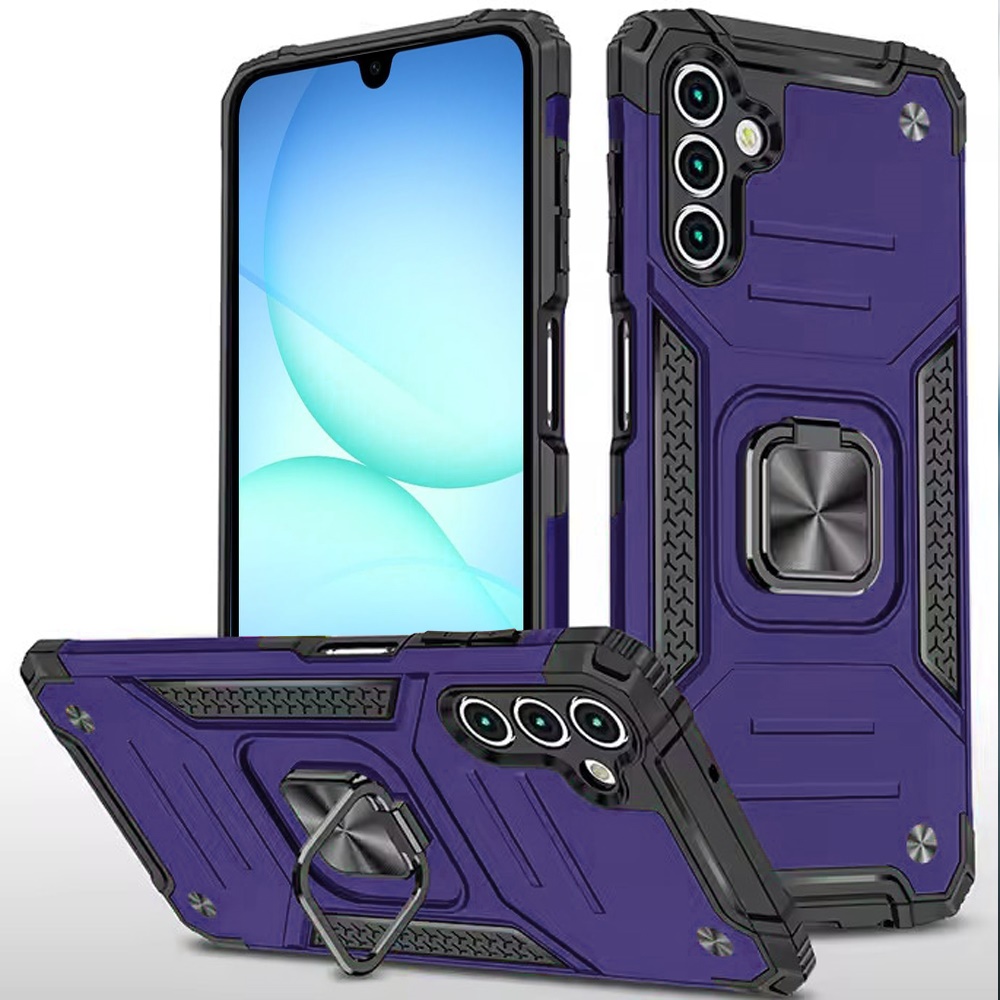 for samsung a17 5g robust magnetic kickstand hybrid case cover dark purple