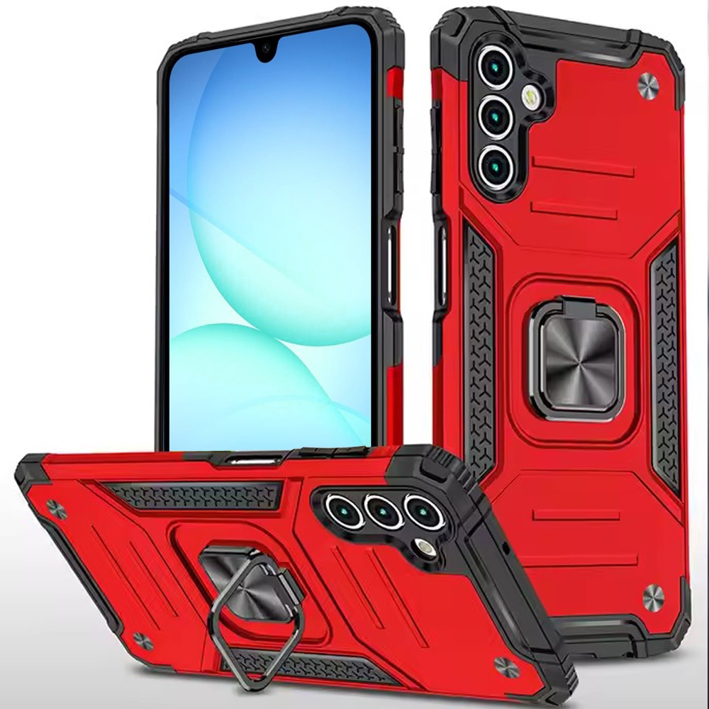for samsung a17 5g robust magnetic kickstand hybrid case cover red