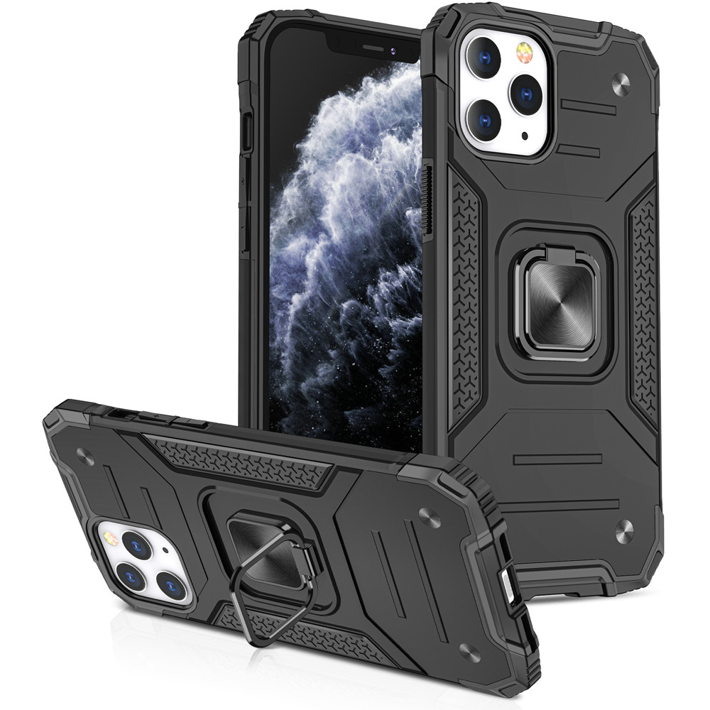 for iphone 15 robust magnetic kickstand hybrid case cover black