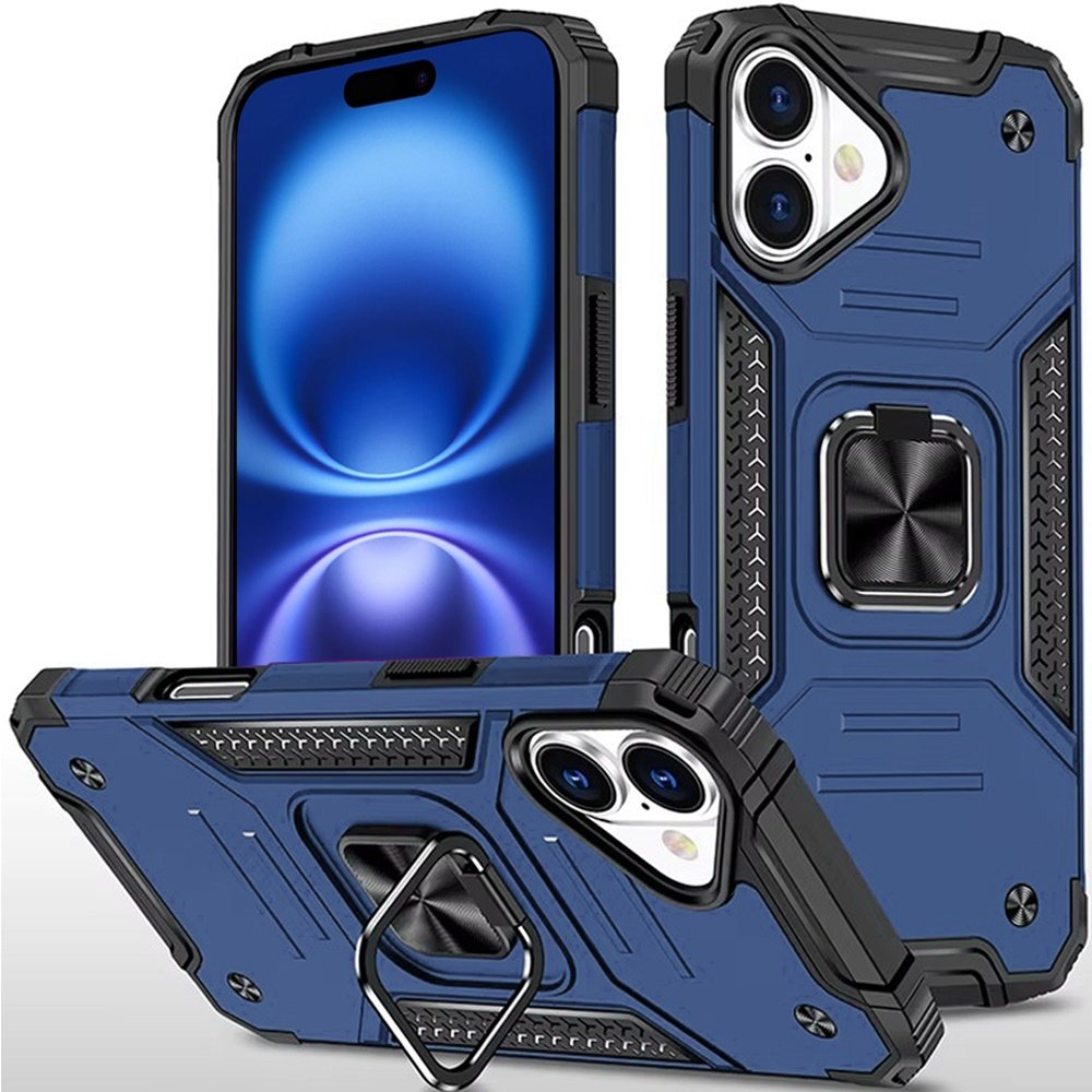 for iphone 17 robust magnetic kickstand hybrid case cover blue