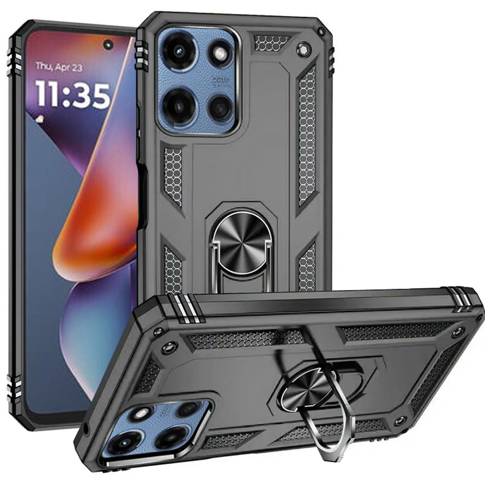for moto g 5g 2025/2026 g play 2026 ring magnetic kickstand hybrid case cover grey