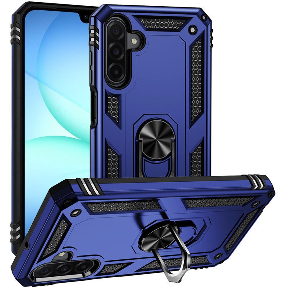 for samsung a17 5g ring magnetic kickstand hybrid case cover dark blue