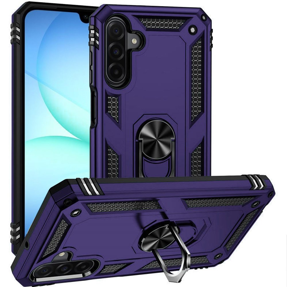 for samsung a17 5g ring magnetic kickstand hybrid case cover dark purple
