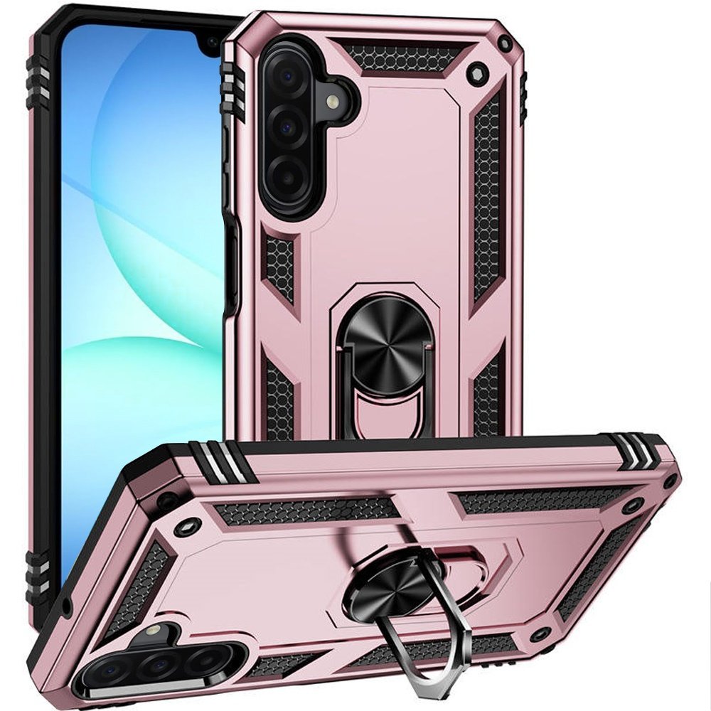 for samsung a17 5g ring magnetic kickstand hybrid case cover rose gold